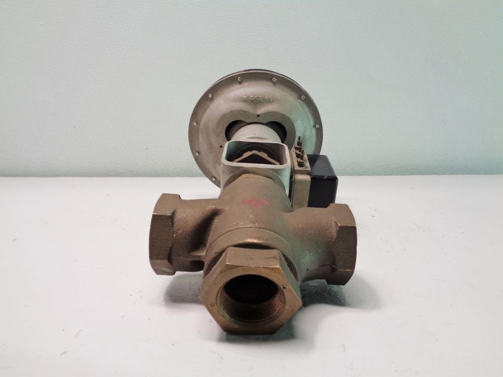 Johnson Controls 1.5" NPT 3 -Way Mixing Valve V-5844-2 W/ Actuator 4R